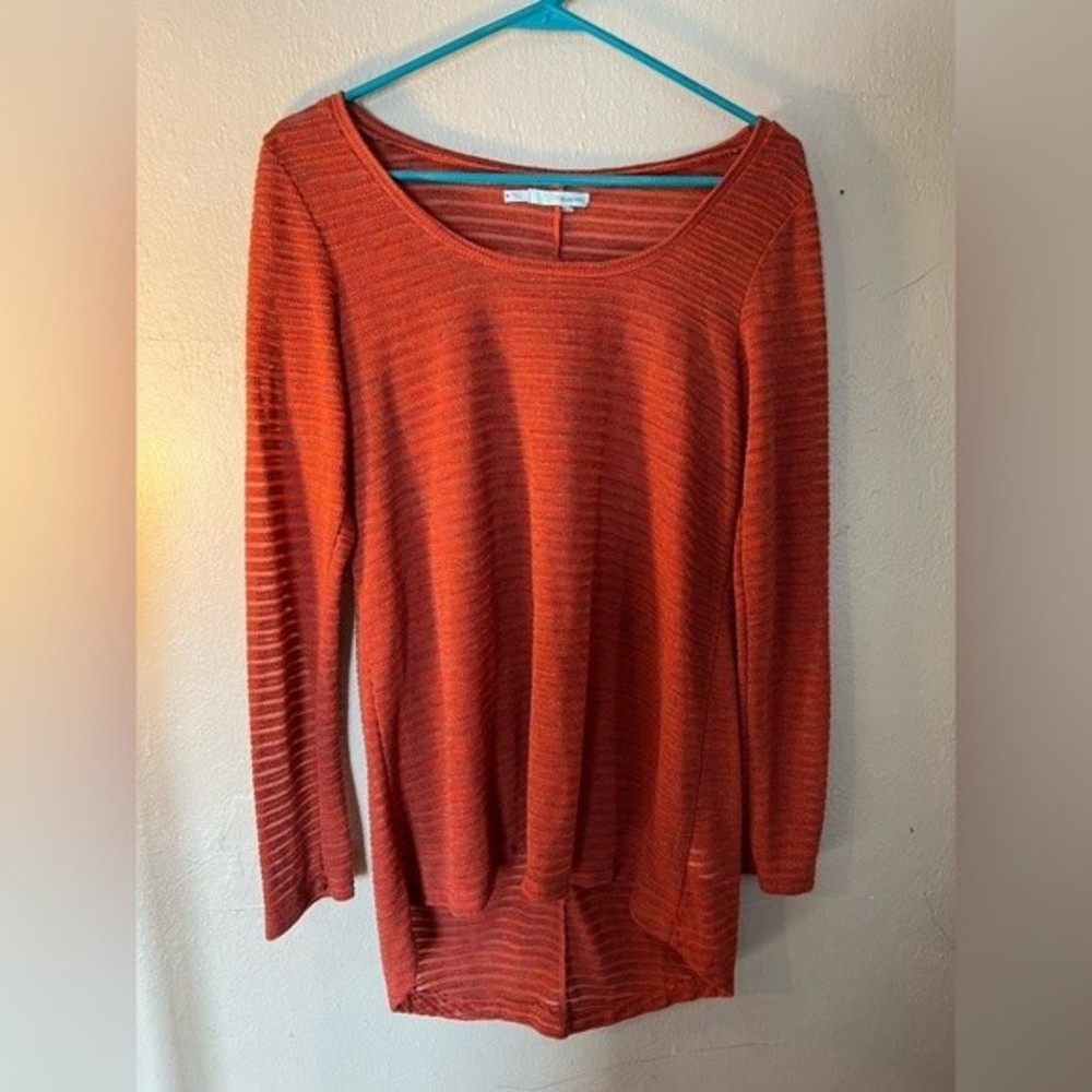 ORANGE see through long sleeve